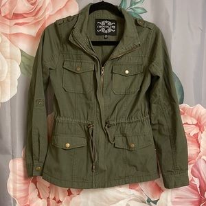 Chocolate USA olive green jacket (S)